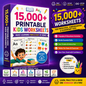 15,000+ Printable Kids Worksheets - Make Learning Fun & Easy at Home