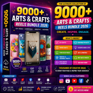 9000+ Arts & Crafts Reels Bundle - Viral Instagram With Our ReadyMade Kit